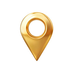 3d golden map pointer
