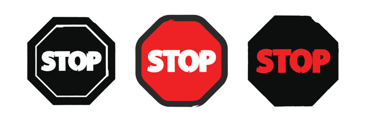 Red prohibition sign