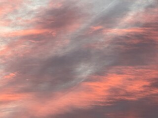 Sunset clouds detail close up.
