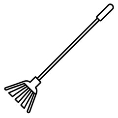 Naklejka premium Elegant Gardening Rake Vector Design