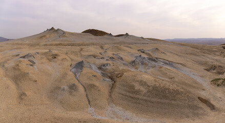 Beautiful mud volcanoes on the territory of Gobustan.