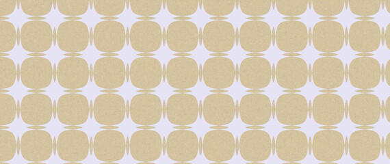 Soft Retro Seamless Pattern with Rounded Stars - Beige and White Mid-Century Texture 