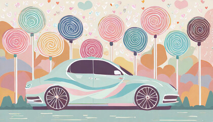 sweet lollipop & car candy, lover's day - 달콤한  롤리팝캔디 & 자동차캔디, 연인의 날
