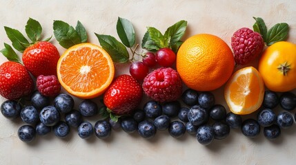 Obraz premium fruits on a wooden table