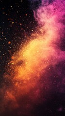 Bold pink and yellow grainy noise texture layered on black, suitable for modern and edgy graphic designs style book illustration