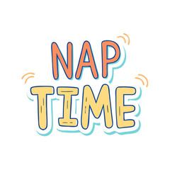 nap time text vector icon, nap time text vector illustration - simple illustration of nap time text, perfect for logos nap time text 