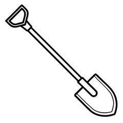 Elegant Shovel Vector Illustration