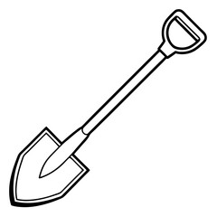 Elegant Shovel Vector Illustration