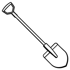 Elegant Shovel Vector Illustration