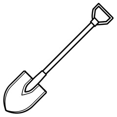 Elegant Shovel Vector Illustration