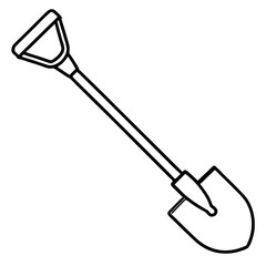 Elegant Shovel Vector Illustration