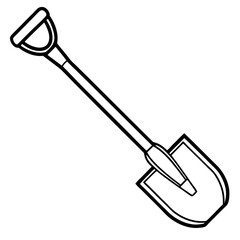 Elegant Shovel Vector Illustration