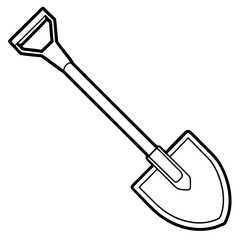 Elegant Shovel Vector Illustration
