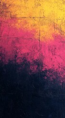 Obraz premium Electric pink and yellow grain texture on dark black, perfect for vibrant and abstract graphic art style book illustration