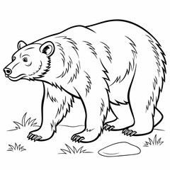 bear Coloring Page, bear ,kids coloring page , coloring page for kids, animal coloring page, KDP, Animal Coloring Page For Kids 