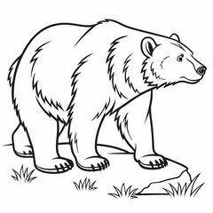 bear Coloring Page, bear ,kids coloring page , coloring page for kids, animal coloring page, KDP, Animal Coloring Page For Kids 