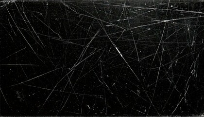 Naklejka premium Black grunge scratched background, old film effect, dust textur