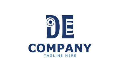 DE D de initial logo | initial based abstract modern minimal creative logo, vector template image. luxury logotype logo, real estate homie logo. typography logo. initials logo
