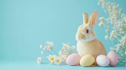 Obraz premium easter bunny with eggs