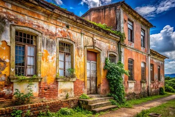 Fototapeta premium Historic Vidal Ramos Lages School Building, Brazil - Educational Architecture