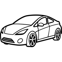 Naklejka premium Elegant Vector Illustration of an Electric Vehicle