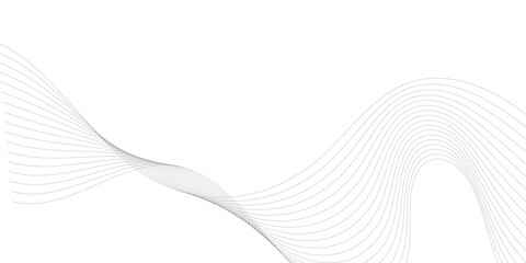 Technology and business wave lines on transparent background. Frequency sound wave, twisted curve lines with blend effect.