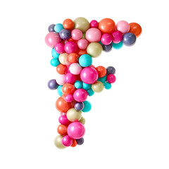 letter F balloons style