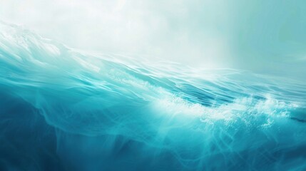 An abstract ocean wave design in shades of blue, aqua, and teal, with a white water wave texture. Perfect as a web banner or backdrop for copy space text.

