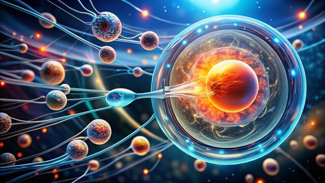 IVF Lab: Long Exposure of Egg Fertilization in Petri Dish