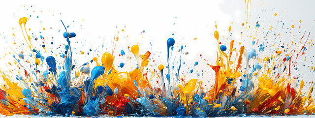 Fototapeta premium Dynamic color splashes in motion