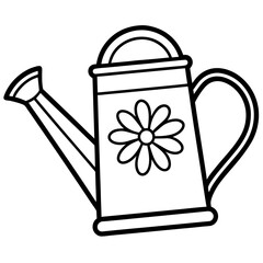 Elegant Watering Can Vector Illustration