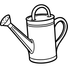 Elegant Watering Can Vector Illustration