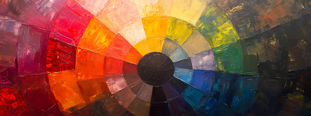 Obraz premium Detailed artistic wheel of blended colors