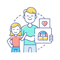 proud parent with child s artwork icon