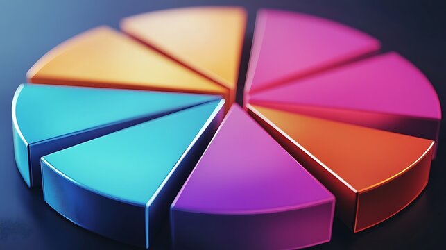Abstract pie chart representing stock sector splits.