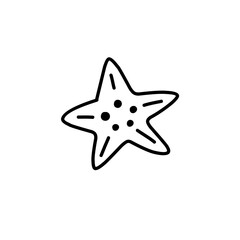 hand drawn starfish icon