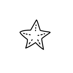 Obraz premium hand drawn starfish icon