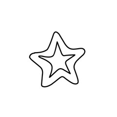 hand drawn starfish icon