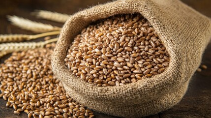 Fototapeta premium sack of wheat and sack