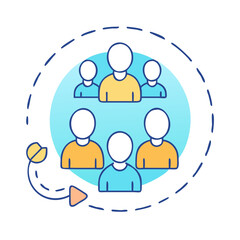 community icon people in a circle icon