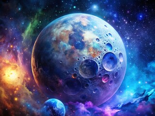 Lunar Surface Rotation: Dramatic Double Exposure of Cratered Moon