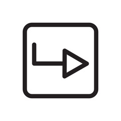 Arrow pointing to the right, symbolizing forward movement, progression, or navigation to the right.