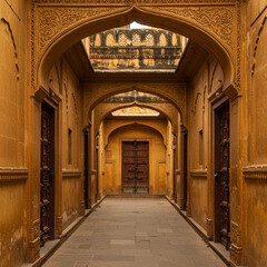 Obraz premium Vintage British Colonial Indian Street: A Glimpse into History