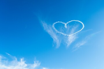 A heart in the blue sky