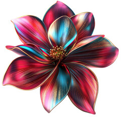 Fototapeta premium Vibrant magnificent flower blooming nature digital art colorful design abstract viewpoint beauty concept