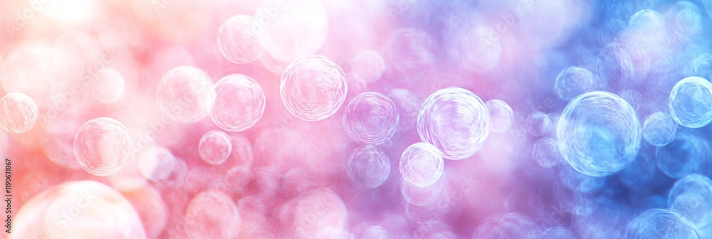 Poster bokeh circles abstract background in pastel tones with overlapping round shapes, dreamy and ethereal