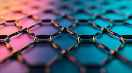 Futuristic Network Grids, a dynamic display of glowing blue and green grids with holographic effects, representing advanced technology and connectivity.