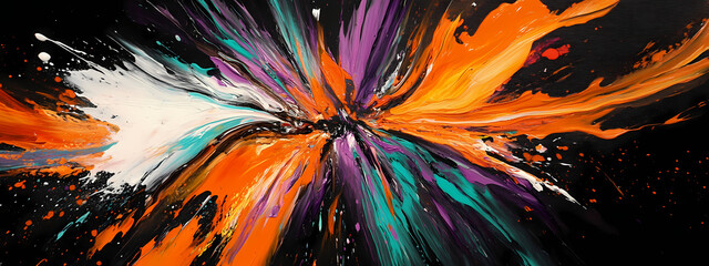 Obraz premium High-energy paint burst in vivid hues