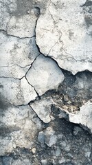 Cracked and weathered concrete texture with detailed surface imperfections and fractured patterns