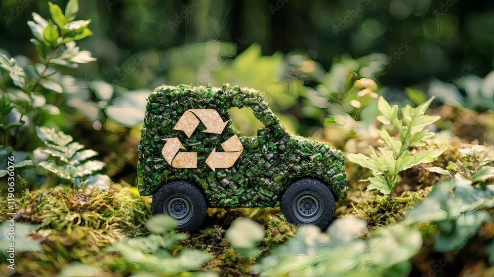 Poster sustainable automotive materials reducing environmental impact through closed-loop recycling systems